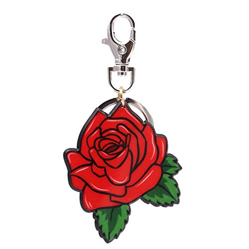Preisvergleich Produktbild MSYOU Schlüsselanhänger für Paare, kreatives Rosen-Design, Metall, für Tasche, Auto, Valentinstagsgeschenk, Rot 1 (Rot) - LOLBZFSVU6