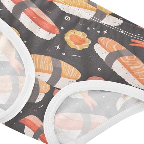 Wusikd Shrimp Sushi Girls' Underwear Cotton Girls Briefs Soft Toddler Underwear 2T4
