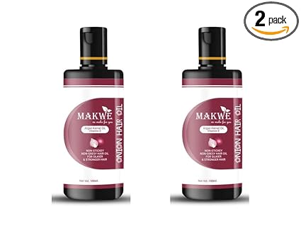 MAKWE Onion Hair Oil for Hair Growth & Hair Fall Control With With Argan Kernel Oil & Vitamin E (100 ML) (2)