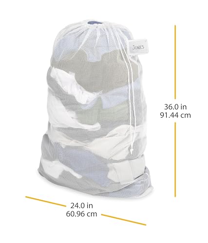Whitmor 6154-2115 Mesh Laundry Bag W/Id Tag White thumb #2