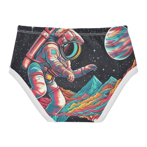 Pattern Girls Underwear Toddler 2t Cotton Cute Panties Girl Colorful Astronaut Planet Space Underpants Briefs2