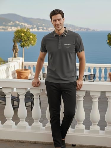 Image of VastraVibes Men's Polo T Shirt | Smart Casual Stylish Top | Slim Fit Trendy Wear | Travel Office Party | Premium Men's Fashion