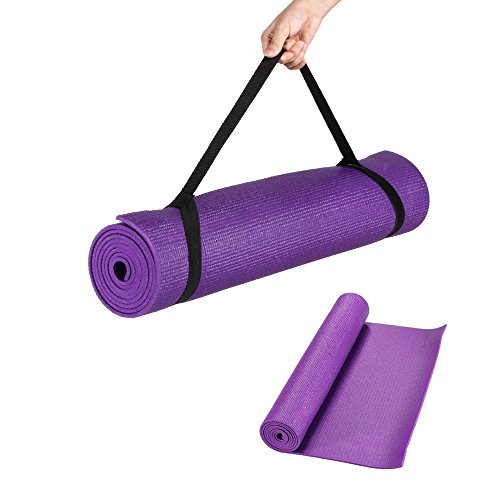 Kabalo - 173cm long x 61cm wide - EXTRA THICK 6mm - Non-Slip Yoga Mat with carry strap, also for Exercise/Pilates/Gym/Camping, etc