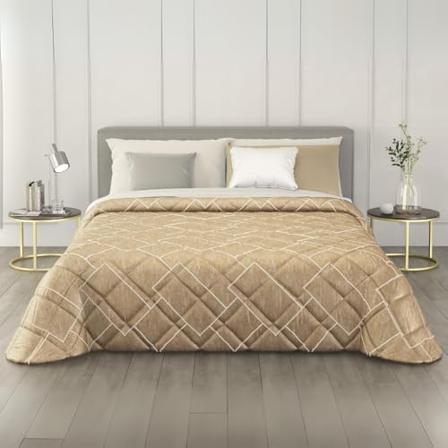 MAXIME MAISON - Colchas Cama 135 Modernas (220x265cm) Colcha de Invierno (300 gr/mq) Cubrecama, Cubre Cama en Satén Jacquard Made in Italy