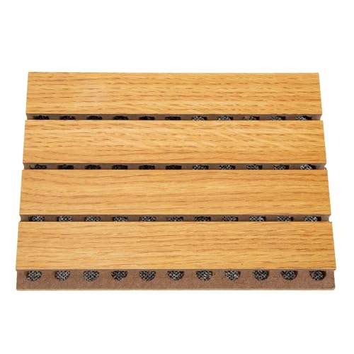 Alipis Holz soundproofing Panel Tiefholz Farbe Schallabsorbierende Akustikplatte für Wanddämmung Geräuschreduzierendes Wandpaneel für Heimkino Podcast Kinderzimmer Konzert
