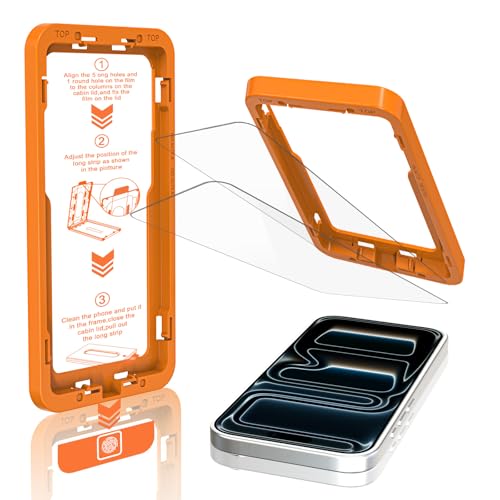 iPhone 17 Pro Max ガラスフィルム 2枚セット【強化ガラス・革新的なガイド枠・簡単な貼り付け方】米軍規格航空材料・硬度10H 撥水・防水 スムースタッチ 指紋防止 飛散防止 強化ガラス アイホン17プロマックス保護フィルム 自動吸着 貼りや