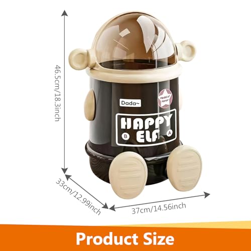 Caneca decorativa para basura diseño robot 37L blanca miniatura 2