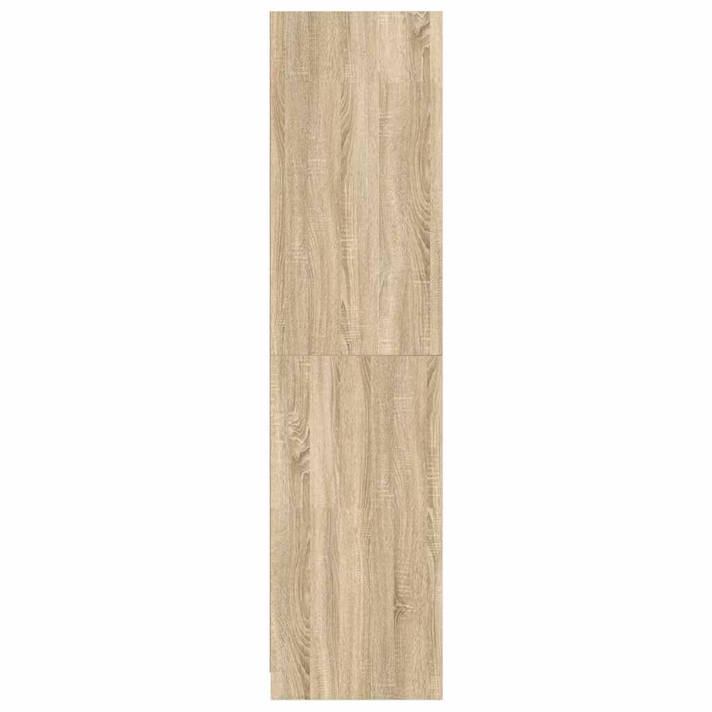 vidaXL Armario con Cajones Contrachapada Casa Hogar Bricolaje Decoración Diseño Mobiliario Mueble Ropero Guardarropa 50x50x200 cm Color Roble Sonoma