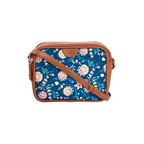 TEAL BY CHUMBAK Women's Sling Bag Crossbody Bag Printed Canvas Box