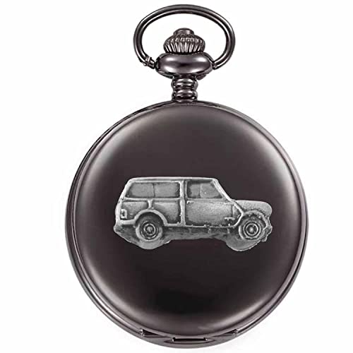 Montre gousset homme noire et étain Mini Traveller ref151 l'élégance pure