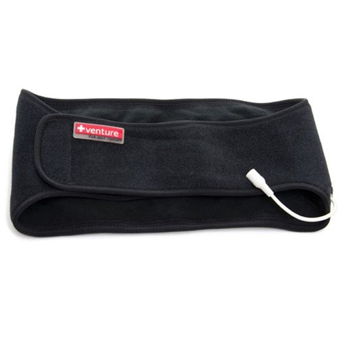 Venture Heated Clothing KB-1290 REG Black Regular 12V Heated Back Therapy Wrap with Temperature Controller and 12V Adapter