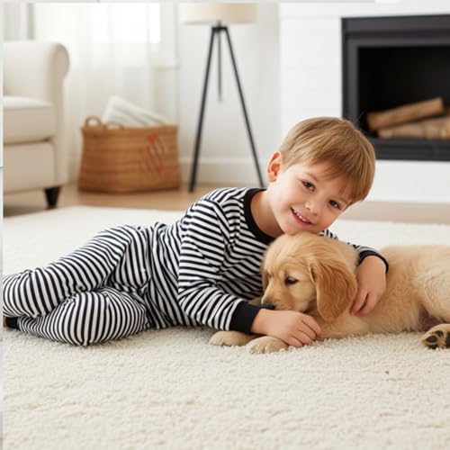 Image of PATPAT Toddler & Kids Pajama Sets with Bamboo Viscose, Snug Fit Pjs for Girls, All-Season Comfort Sleepwear, Ages 2-12 Years