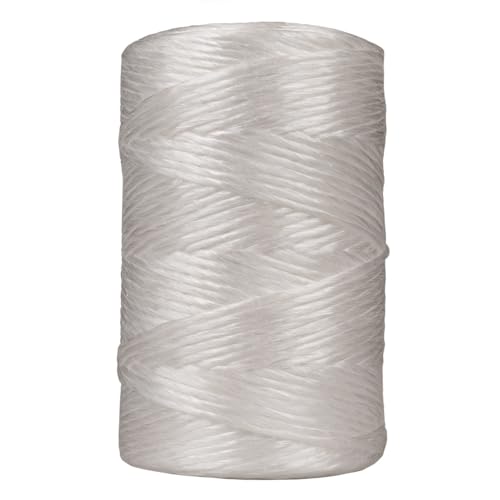 Rope and Cord Polypropylene Twine - Perfect for Outdoor Gardening Landscaping and Shipping - 1000 ft Tube White