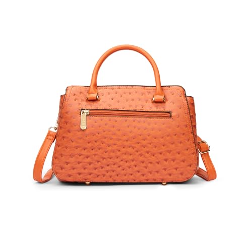 Image of Caprese Britney Medium Satchel Bag for Women | Animal Texture Faux Leather Shoulder Bag with Adjustable & Detachable Strap | Zipper & Magnetic Button Closure | Office & Casual Use