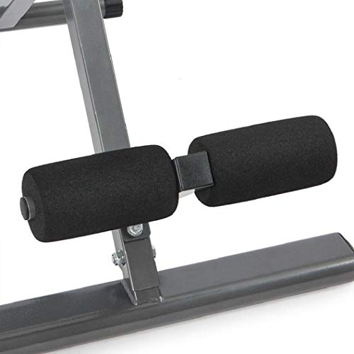 GKDGKD Adjustable Roman Chair, Back Hyperextension Bench with Push Up Exercise, Foldable Hyper Back Extension Equipment for Home Gym Fitness (Black)