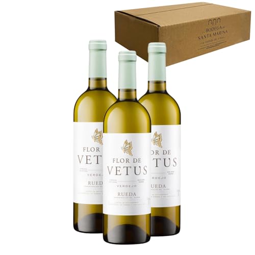 Flor de Vetus Verdejo - Ideal para Maridar con Pescados y Arroces - Pack 3 Botellas 75cl