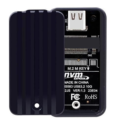 Caja externa M.2 NVMe SATA SSD, 2TB, aluminio, USB 3.1 miniatura 1