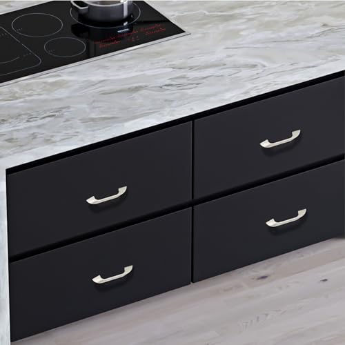 Image of LAPO 8 Piece Drawer Handle for Kitchen, Almirah Handles for Cabinet, 4 Inch Window Handle, Pulls for Pooja Mandir, Cupboard, Wardrobe (96mm, Satin Matt Finish, 3 Years Warranty) Twist