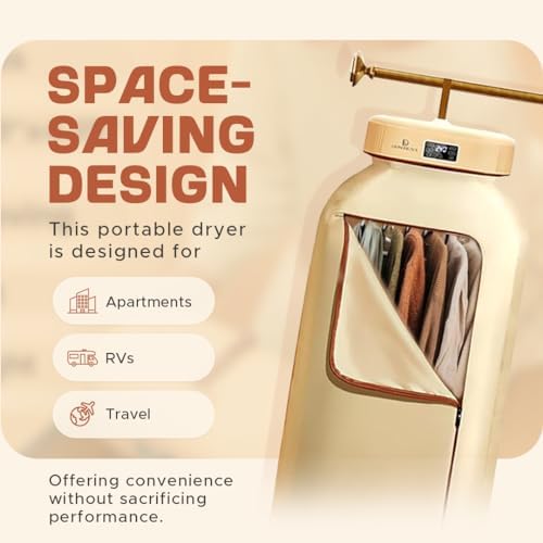 Portable Clothes Dryer - Compact & Efficient Laundry Solution for Apartments, Travel & More!