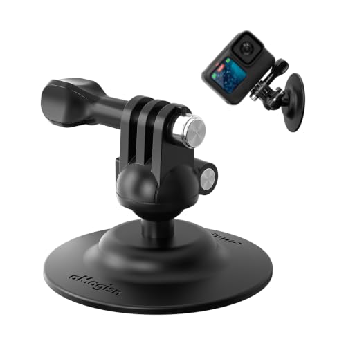 Image of Adhesive Ball Joint Mount 360 Rotation for Action Camera, Compatible with GoPro Hero 13 12 11 Insta360 DJI Osmo Action, Adjustable Bracket for Motorcycle Helmet, Auto Windshield, Surfboard Mounting