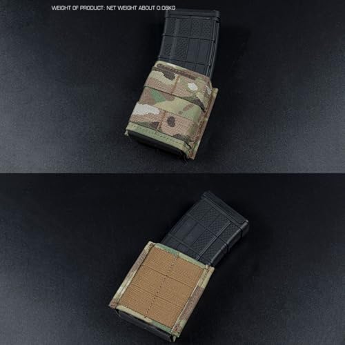 Peminkoo Tactical FAST 5.56 Single Mag Pouch Short Holster Magazine Holder Molle Airsoft Hunting System Accessories Waist Bag (BCP) - Image 8