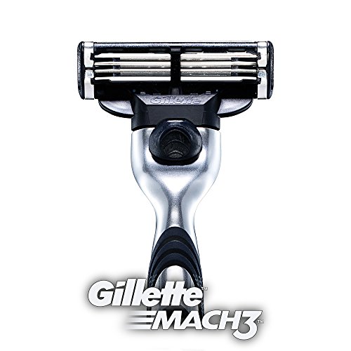 Image of Gillette Mach3 Razor Combo - 1 Count, 4 Manual Shaving Blades, and Sensitive Skin Shave Foam 418g