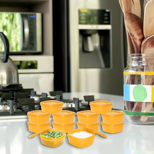 Image of Cutting EDGE 125 ML Snap Tight Food Storage Container Yellow (Set of 12)