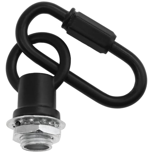 Image of Hook Rings for Light Fixture Light Fixture Hooks Nuts M10 Lighting Loops with Link Connector for Extending Light Fixture Chandelier Chains 2 PCS Black