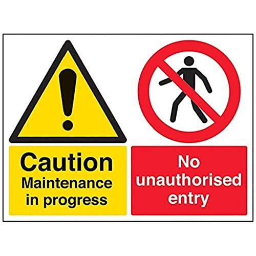 Caution Wet Floor Sign - A4 1mm Rigid Plastic Sign - Warning Construction Security