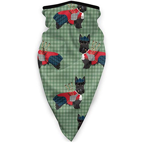 Scottie Dog With Bagpipes Pattern Tube Neck Gaiters Bandana For UV Protection Face