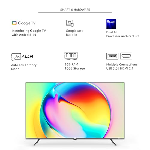 Image of acer 126 cm (50 inches) Super Series 4K Ultra HD Smart QLED Google TV AR50QDXGU2875AT (Black)