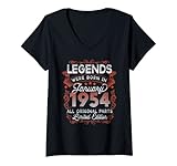 Photo Gallery donna 68° compleanno tee legends nato nel gennaio 1954 68 anni vecchio maglietta con collo a v Photo Gallery donna 68° compleanno tee legends nato nel gennaio 1954 68 anni vecchio maglietta con collo a v