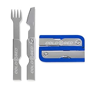 Sport, Credit card EDC pocket knife and flatware, Ultra-thin Camping Utensils with Clip, Stainless Steel with Aluminum clip, 3.27 x 2.09-inch Case – Cold4ged