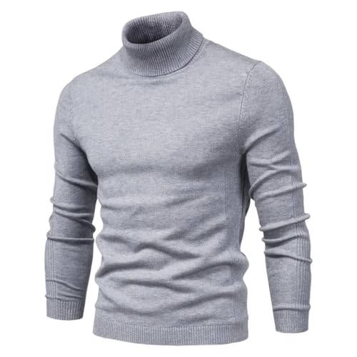 Men's Turtleneck Sweaters Warm Slim Knitted Pullovers Solid Casual Sweaters Knitwear4