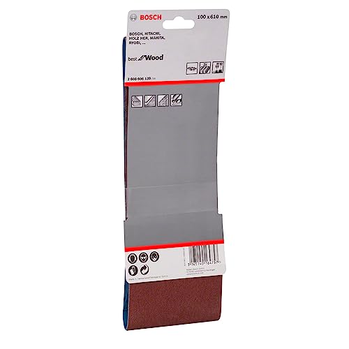 Jogo Cinta Lixa Bosch Best Wood&Paint; 100x610mm G60/80/100