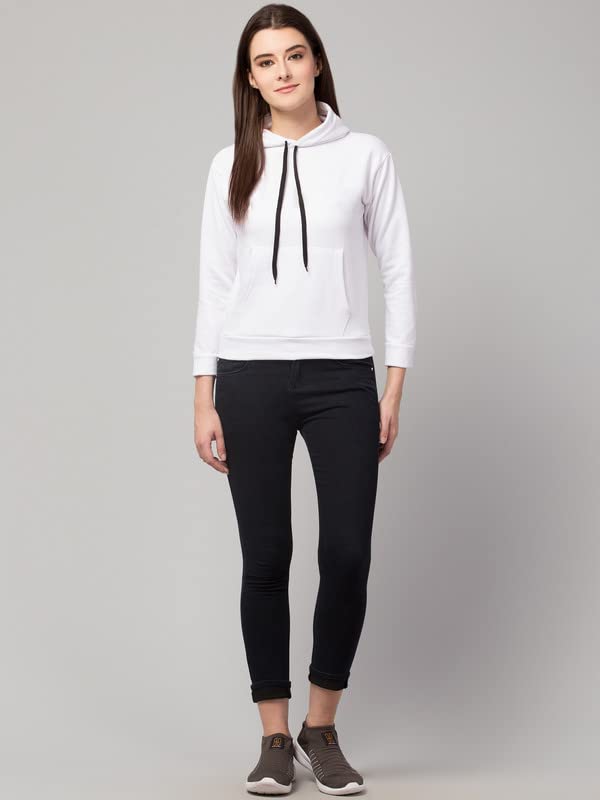 Image of Women's Fleece Plain Hoodie