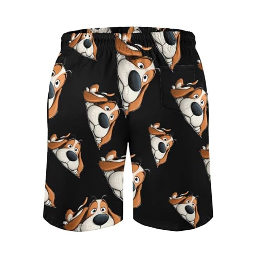 Beagle Mens Swim Trunks Quick Dry Board Shorts Beach Swimwear Bathing Suits3