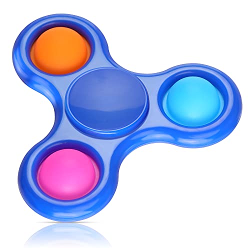 Aemotoy Fidget Spinner Toy Push Bubble Sensory Fidget Toys Stress Relief Toy for Adults Kids High Speed Bearing Hand Spinner Finger Toy for ADD ADHD or Autism,blue3