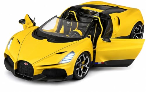 Image of Umadiya Bugatti W16 Mistral Sports Car SUV Car 1:32 Scale Model Exclusive Alloy Metal Pull Back Die-cast Metal Pullback Toy Openable Doors & Light Music Best Gifts Kids【Colors as Per Stock 】