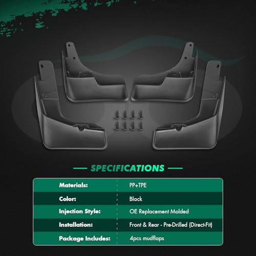 Image of SCITOO Mud Flaps Fit for Nissan Rogue 2014-2019,for Nissan X-Trail 2014-2019