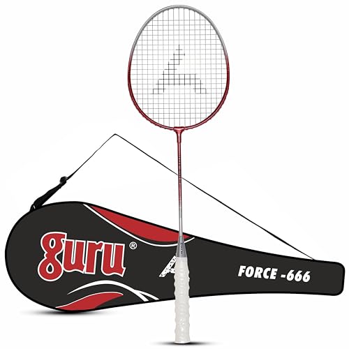 Image of GURU Force-666 Badminton Racket Pack of 1 for Men, Women Boys & Girls with Cover