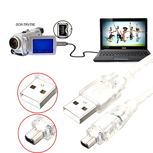 NFHK USB Male to Firewire IEEE 1394 4Pin Male iLink Adapter Cord Cable for DCR-TRV75E DV 1m USB Firewire Cable - Image 2