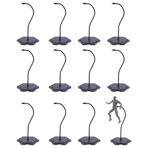 FINGERINSPIRE Support De Figurines D'Action - 8 Pièces Avec Base Et Piliers - Pour Figurines De 6 Pouces - Clair Et Réutilisable
