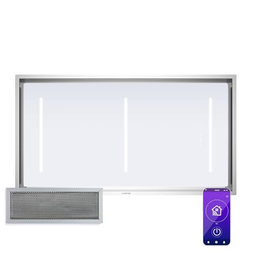 Klarstein LuxeAir Campana Extractora - 750 m³/h, Eficiencia Energética A, Motor 110W, Control Táctil & Wi-Fi, Iluminación LED 6000K, Filtros de Aluminio, Extractor Cocina