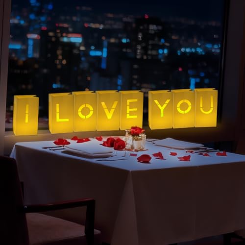 JUSNBASR Letras iluminadas 'I Love You'
