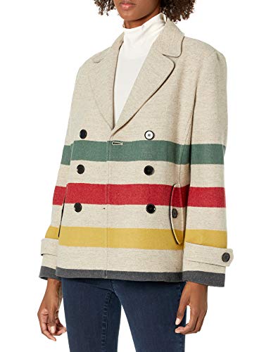 Pendleton Women's Pea Coat, Glacier Park Jacquard, SM
