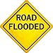 SMART BLONDE Road Flooded Novelty Metal Crossing Sign CX-473