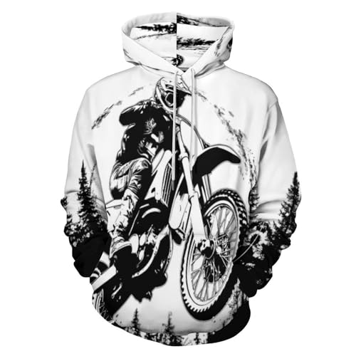 Sweat à capuche homme de motocross avec poche : le confort stretch contre le froid