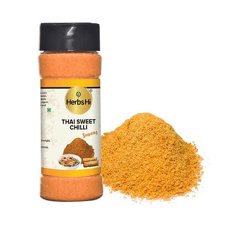 HerbsHi Thai Sweet Chilli Seasonings Sprinkler Bottles For Pizza, Pasta, Popcorn, Fries, Rice, Meat, Mac & Cheese, Etc. (Thai Sweet Chilli), 1 Count