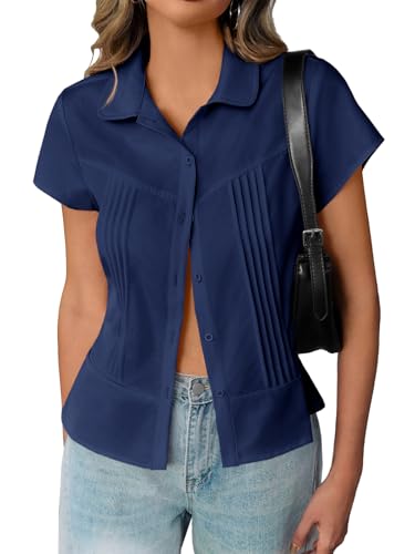 Rapbin Damenbluse Mit V-Ausschnitt & Rüschenärmeln - Elegante Tunika Für Beruf & Freizeit